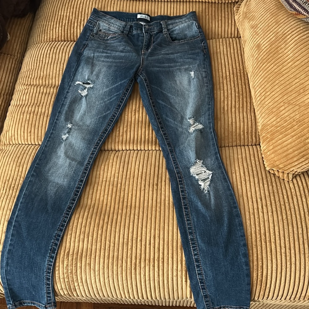 Mudd Junior’s Distressed Skinny Jeans - Blue
